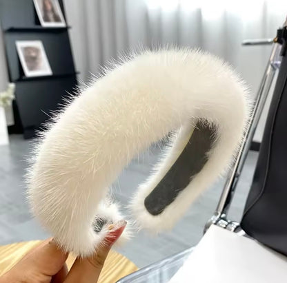 Mink Fur Hair Band