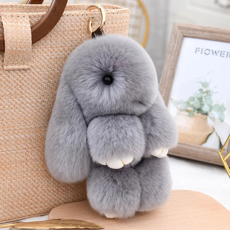 Rabbit Fur Bunny Bag Charm