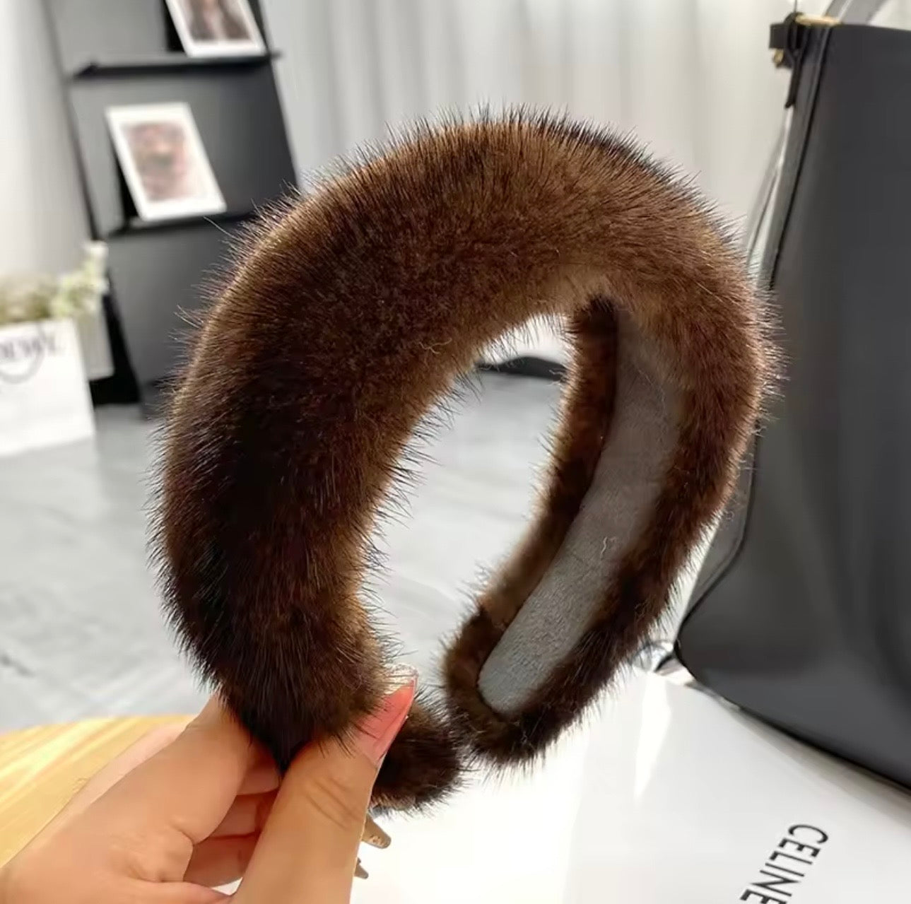 Mink Fur Hair Band