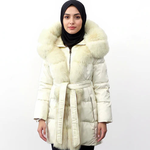 Arctic Whisper Belted Jacket