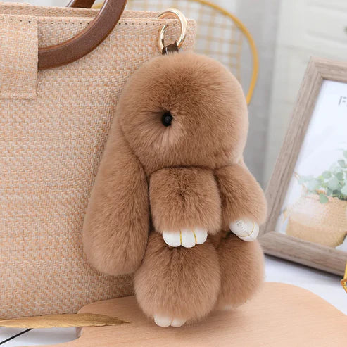 Rabbit Fur Bunny Bag Charm